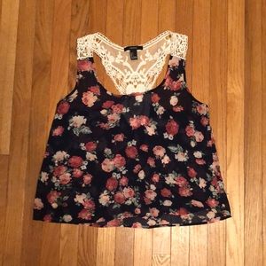 😎 Floral Flowy Sheer Tank Top